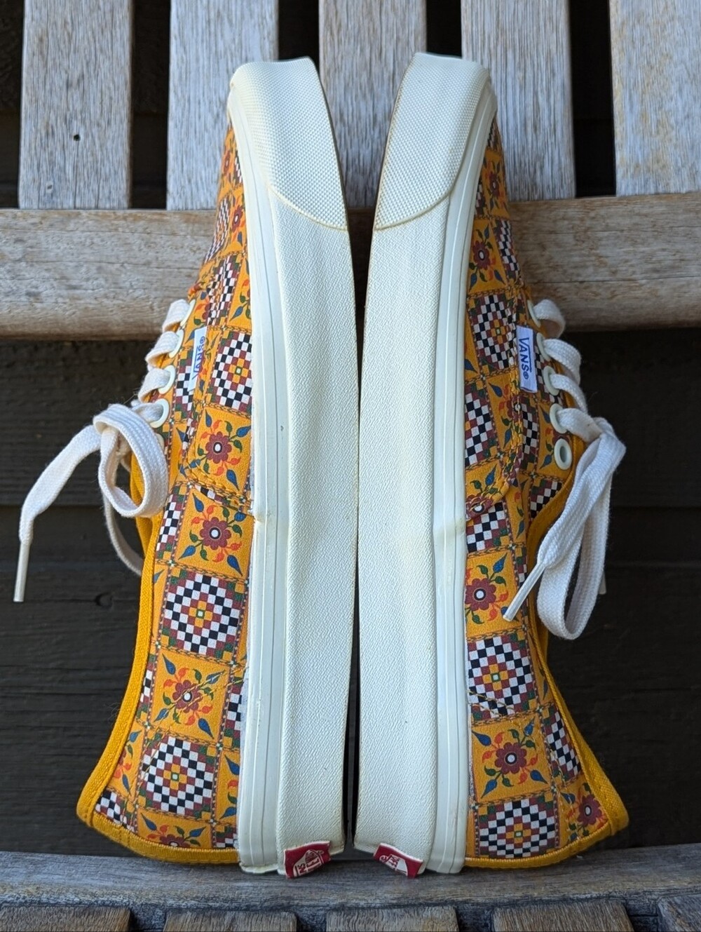 Vans Authentic 44 DX Anaheim Factory Tile Checkerboard Yellow Size W9/M7.5 - Picture 4 of 9